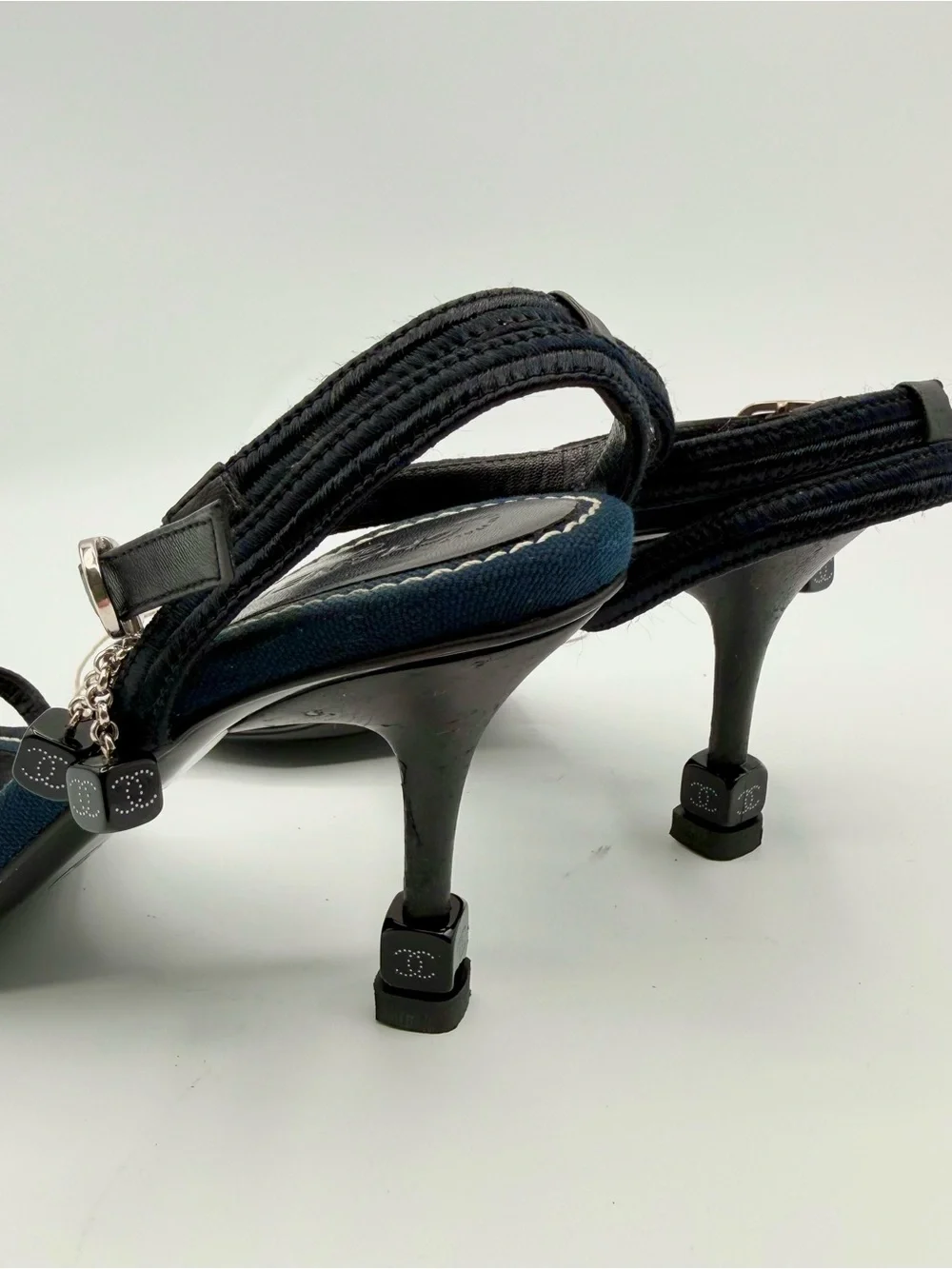 Chanel RARE Dice Ankle Strap heels size 39.5